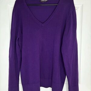 Kirklands Purple V-Neck Sweater